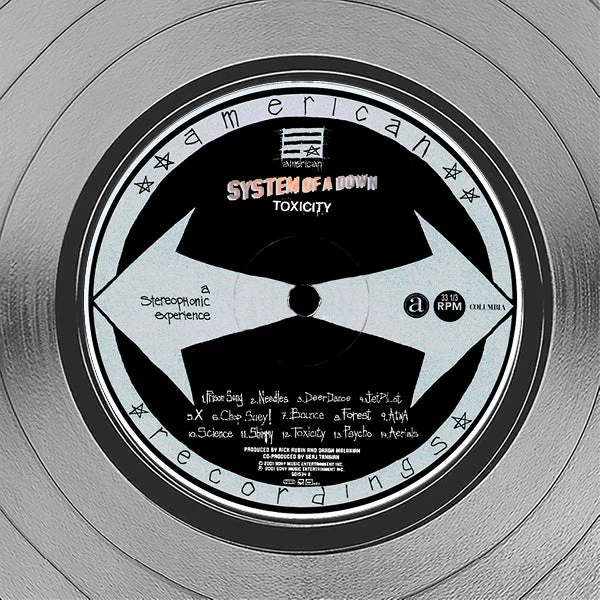 RARE-T System Of A Down - Toxicity Platinum LP Limited Signature Edition Studio Licensed Custom Frame 6 RARE-T System Of A Down - Toxicity Platinum LP Limited Signature Edition Studio Licensed Custom Frame