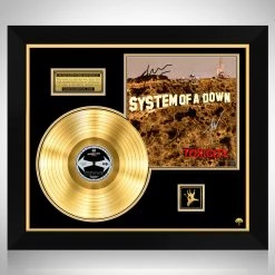 RARE-T Limited Edition Frames System Of A Down - Toxicity Gold LP Limited Signature Edition Studio Licensed Custom Frame
