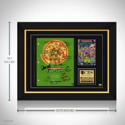RARE-T Teenage Mutant Ninja Turtles Cartoon Script Limited Signature Edition Studio Licensed Custom Frame