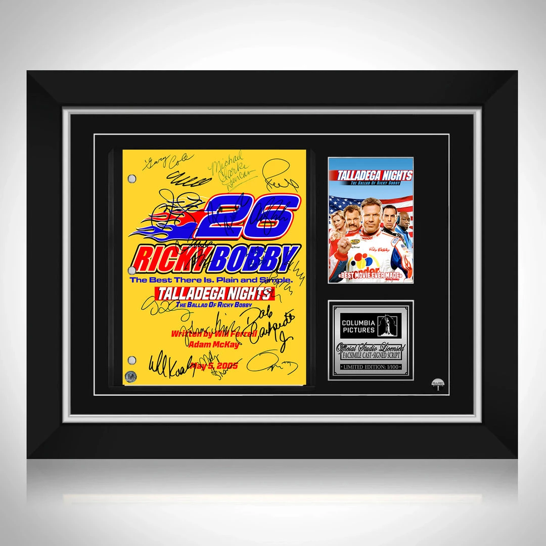 RARE-T NEW Talladega Nights The Ballad Of Ricky Bobby Script Limited Signature Edition Studio Licensed Custom Frame 11 RARE-T NEW Talladega Nights The Ballad Of Ricky Bobby Script Limited Signature Edition Studio Licensed Custom Frame
