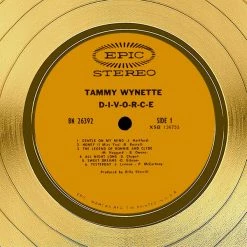 RARE-T Tammy Wynette - D-I-V-O-R-C-E Gold LP Limited Signature Edition Studio Licensed Custom Frame Limited Edition Frames