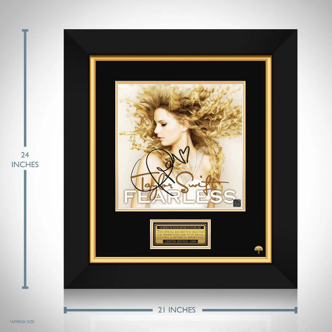 RARE-T Limited Edition Frames Taylor Swift Fearless LP Cover Limited Signature Edition Studio Licensed Custom Frame 4 RARE-T Limited Edition Frames Taylor Swift Fearless LP Cover Limited Signature Edition Studio Licensed Custom Frame