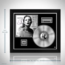 RARE-T Limited Edition Frames Taylor Swift - Reputation Platinum LP Limited Signature Edition Studio Licensed Custom Frame
