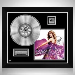 RARE-T Taylor Swift - Speak Now Platinum LP Limited Signature Edition Studio Licensed Custom Frame