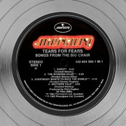 RARE-T Limited Edition Frames Tears For Fears - Songs From The Big Chair Platinum LP Limited Signature Edition Studio Licensed Custom Frame