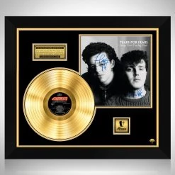 RARE-T Tears For Fears - Songs From The Big Chair Gold LP Limited Signature Edition Studio Licensed Custom Frame