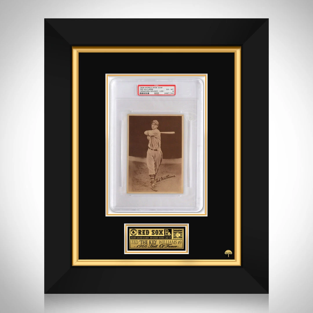 Michel Ted Williams-1939 World Wide Gum Rookie Card Custom Frame(Psa Ex-Mt6) 1 Of 3 Psa Graded In The World Sports Memorabilia 1 Michel Ted Williams-1939 World Wide Gum Rookie Card Custom Frame(Psa Ex-Mt6) 1 Of 3 Psa Graded In The World Sports Memorabilia