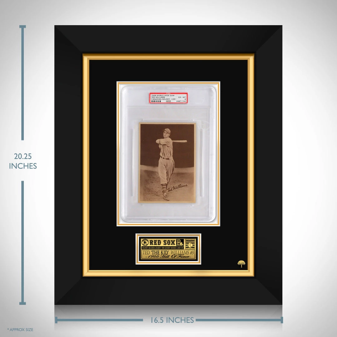 Michel Ted Williams-1939 World Wide Gum Rookie Card Custom Frame(Psa Ex-Mt6) 1 Of 3 Psa Graded In The World Sports Memorabilia 4 Michel Ted Williams-1939 World Wide Gum Rookie Card Custom Frame(Psa Ex-Mt6) 1 Of 3 Psa Graded In The World Sports Memorabilia