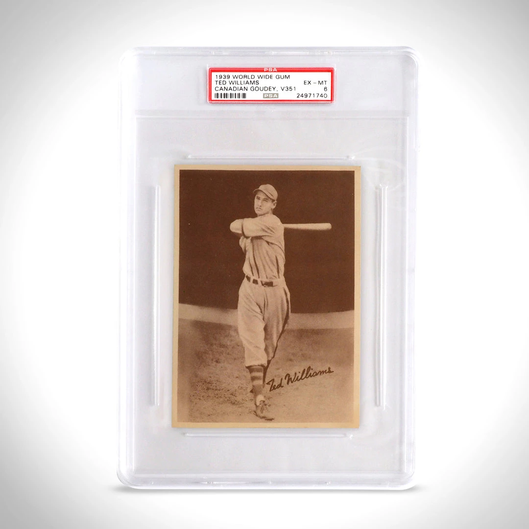 Michel Ted Williams-1939 World Wide Gum Rookie Card Custom Frame(Psa Ex-Mt6) 1 Of 3 Psa Graded In The World Sports Memorabilia 6 Michel Ted Williams-1939 World Wide Gum Rookie Card Custom Frame(Psa Ex-Mt6) 1 Of 3 Psa Graded In The World Sports Memorabilia