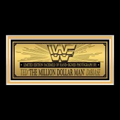 RARE-T WWF Ted DiBiase - The Million Dollar Man Limited Signature Edition Studio Licensed Photo Custom Frame