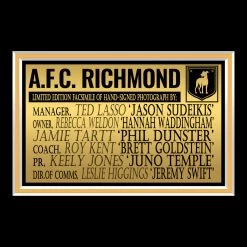 RARE-T Sports Memorabilia Ted Lasso Photo Limited Signature Edition Studio Licensed Custom Frame