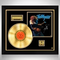 RARE-T Limited Edition Frames Ted Nugent - Ted Nugent Gold LP Limited Signature Edition Studio Licensed Custom Frame