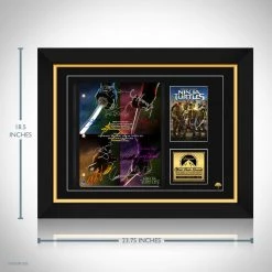RARE-T Teenage Mutant Ninja Turtle 2014 Script Limited Signature Edition Studio Licensed Custom Frame