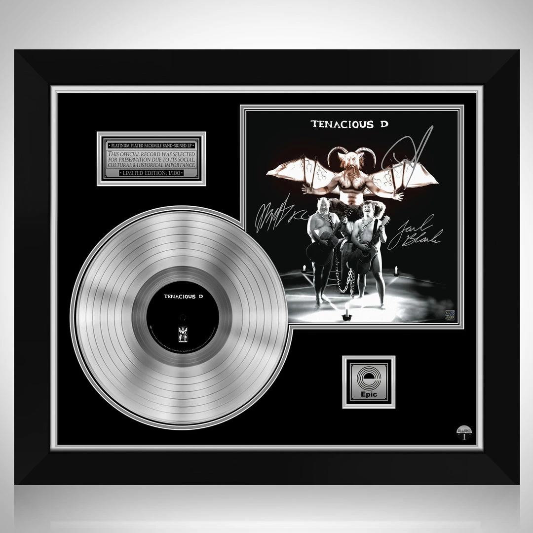 RARE-T Tenacious D - Self-titled Platinum LP Limited Signature Edition Studio Licensed Custom Frame Limited Edition Frames 1 RARE-T Tenacious D - Self-titled Platinum LP Limited Signature Edition Studio Licensed Custom Frame Limited Edition Frames