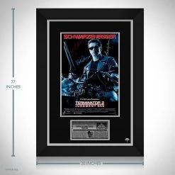 RARE-T Terminator 2 Judgement Day Mini Poster Limited Signature Edition Studio Licensed Custom Frame
