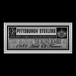 RARE-T Sports Memorabilia Pittsburg Steelers- Terry Bradshaw Photo Limited Signature Edition Studio Licensed Custom Frame