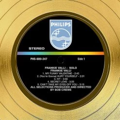 RARE-T The 4 Seasons - Present Frankie Valli - Solo Gold LP Limited Signature Edition Studio Licensed Custom Frame Limited Edition Frames 13 RARE-T The 4 Seasons - Present Frankie Valli - Solo Gold LP Limited Signature Edition Studio Licensed Custom Frame Limited Edition Frames