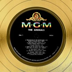 RARE-T Limited Edition Frames The Animals The Animals Gold LP Limited Signature Edition Studio Licensed Custom Frame