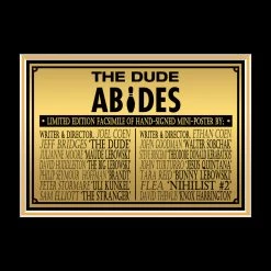 RARE-T The Big Lebowski Mini Poster Limited Signature Edition Studio Licensed Custom Frame