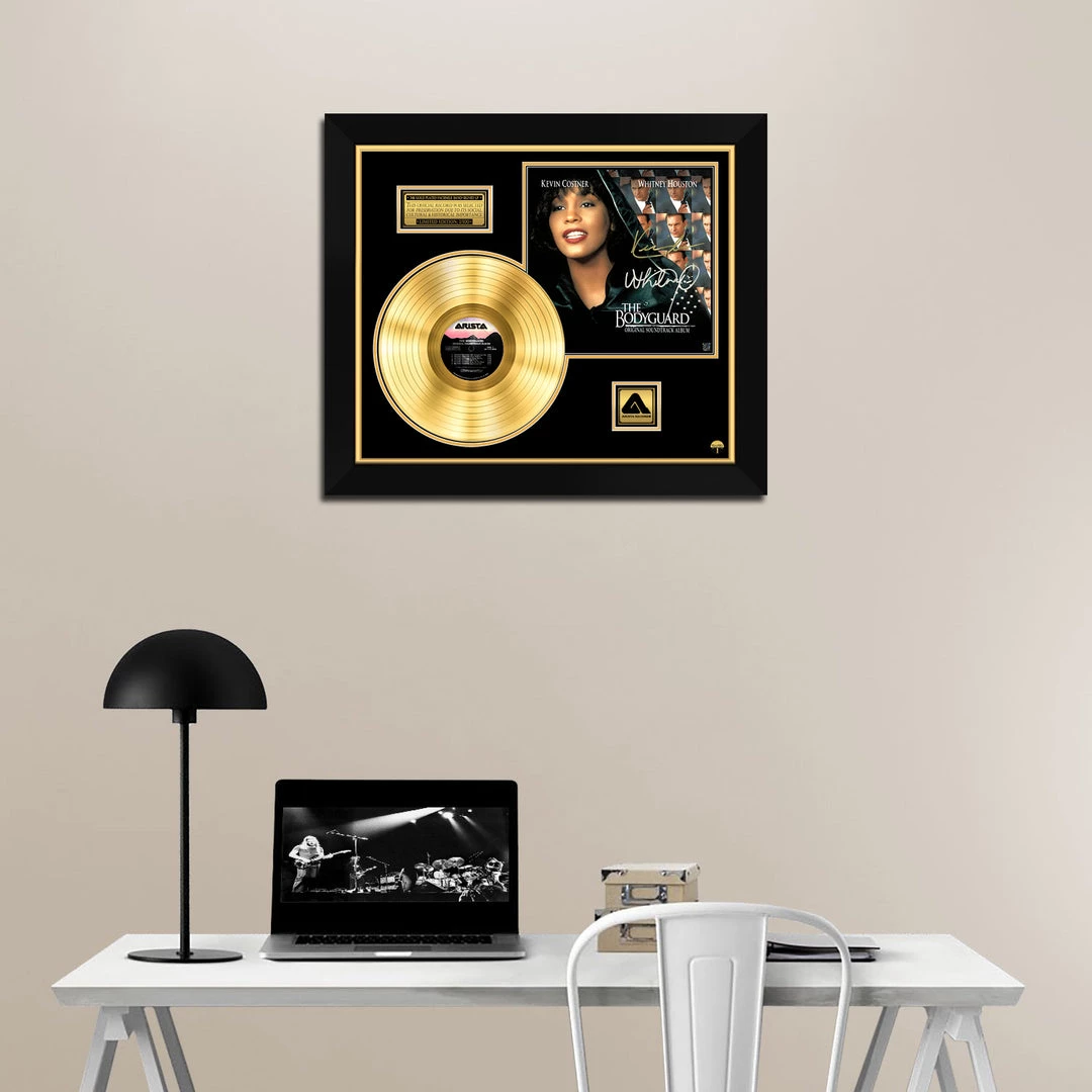 RARE-T The Bodyguard Soundtrack Gold LP Limited Signature Edition Studio Licensed Custom Frame 2 RARE-T The Bodyguard Soundtrack Gold LP Limited Signature Edition Studio Licensed Custom Frame