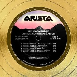 RARE-T The Bodyguard Soundtrack Gold LP Limited Signature Edition Studio Licensed Custom Frame 14 RARE-T The Bodyguard Soundtrack Gold LP Limited Signature Edition Studio Licensed Custom Frame