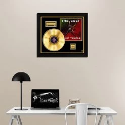 RARE-T The Cult - Sonic Temple Gold LP Limited Signature Edition Studio Licensed Custom Frame Limited Edition Frames