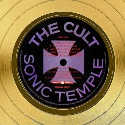RARE-T The Cult - Sonic Temple Gold LP Limited Signature Edition Studio Licensed Custom Frame Limited Edition Frames