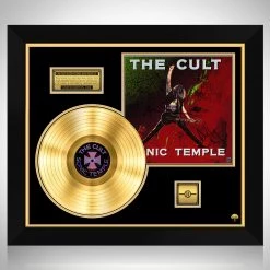 RARE-T The Cult - Sonic Temple Gold LP Limited Signature Edition Studio Licensed Custom Frame Limited Edition Frames
