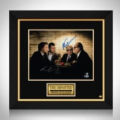 PPC The Departed Beckett Certified Hand-Signed Mini Poster By Martin Scorsese & Matt Damon Custom Frame Signed Memorabilia