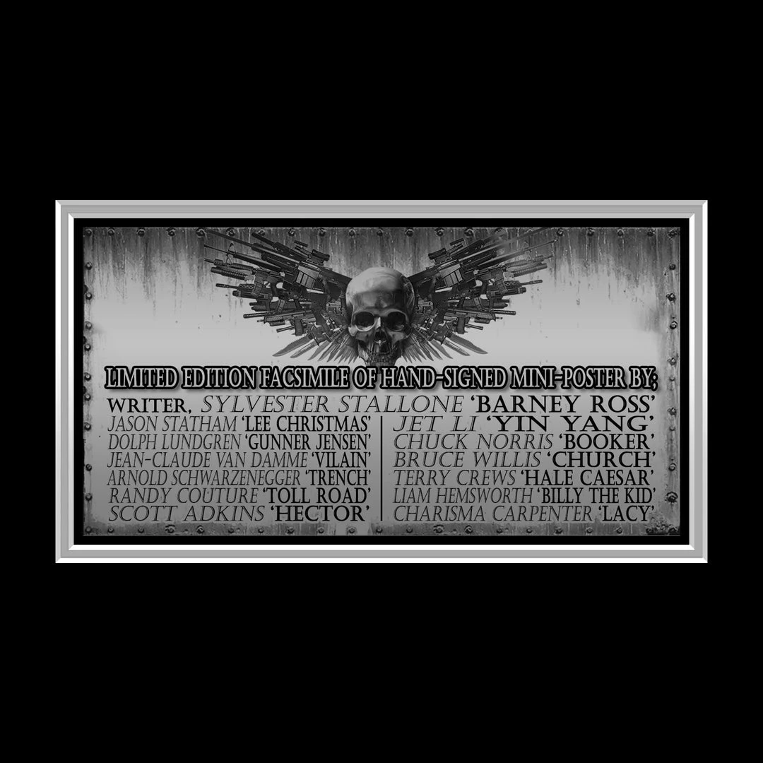 RARE-T The Expendables 2 Mini Poster Limited Signature Edition Studio Licensed Custom Frame 6 RARE-T The Expendables 2 Mini Poster Limited Signature Edition Studio Licensed Custom Frame