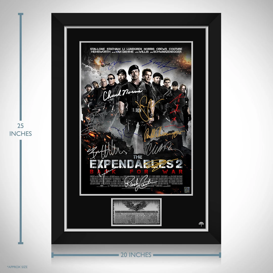 RARE-T The Expendables 2 Mini Poster Limited Signature Edition Studio Licensed Custom Frame 3 RARE-T The Expendables 2 Mini Poster Limited Signature Edition Studio Licensed Custom Frame