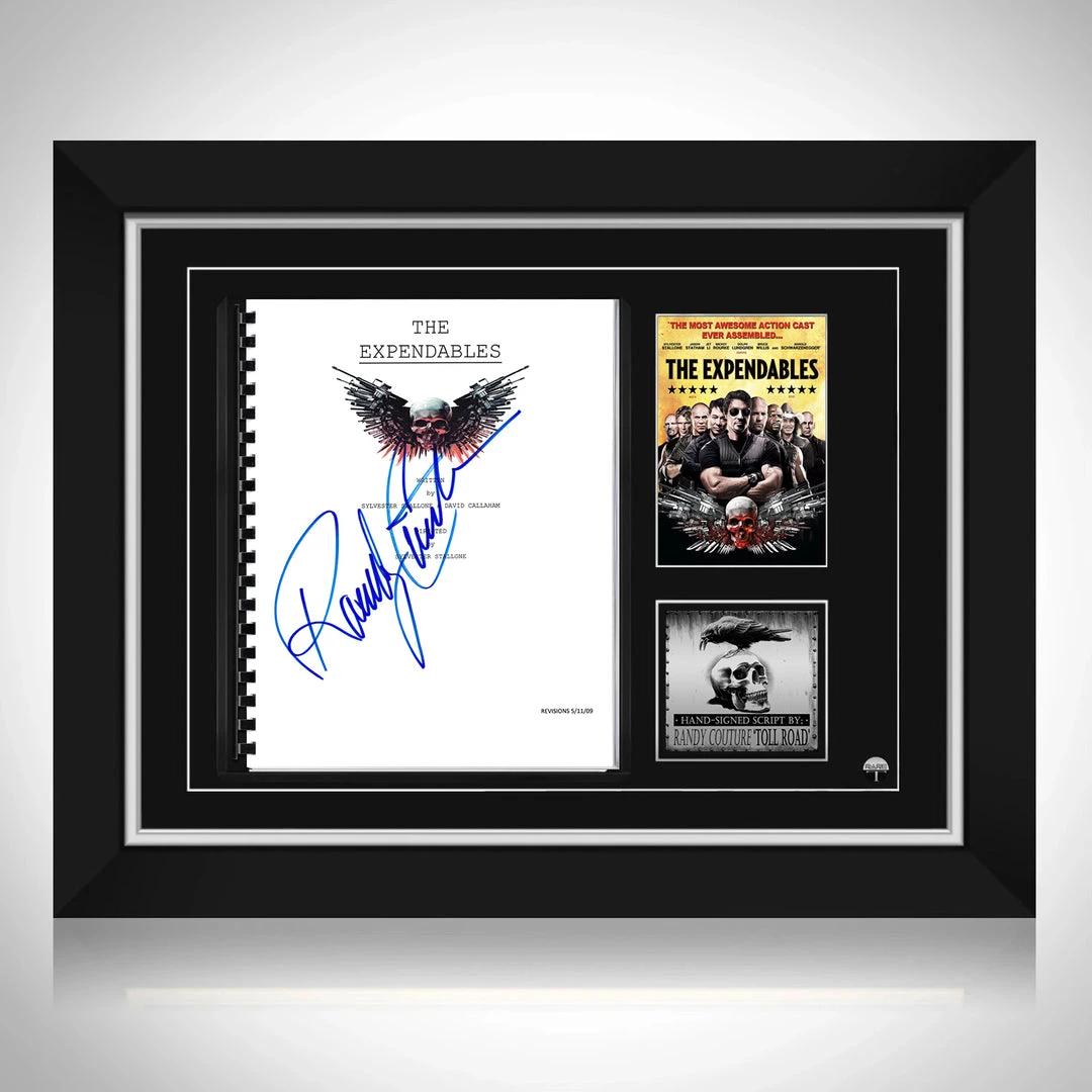 PPC NEW The Expendables - Beckett Certified Hand-Signed Script By Randy Couture Custom Frame 1 PPC NEW The Expendables - Beckett Certified Hand-Signed Script By Randy Couture Custom Frame