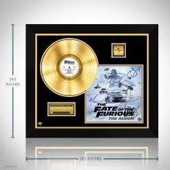 RARE-T The Fate Of The Furious - The Album Gold LP Limited Signature Edition Studio Licensed Custom Frame Limited Edition Frames 14 RARE-T The Fate Of The Furious - The Album Gold LP Limited Signature Edition Studio Licensed Custom Frame Limited Edition Frames