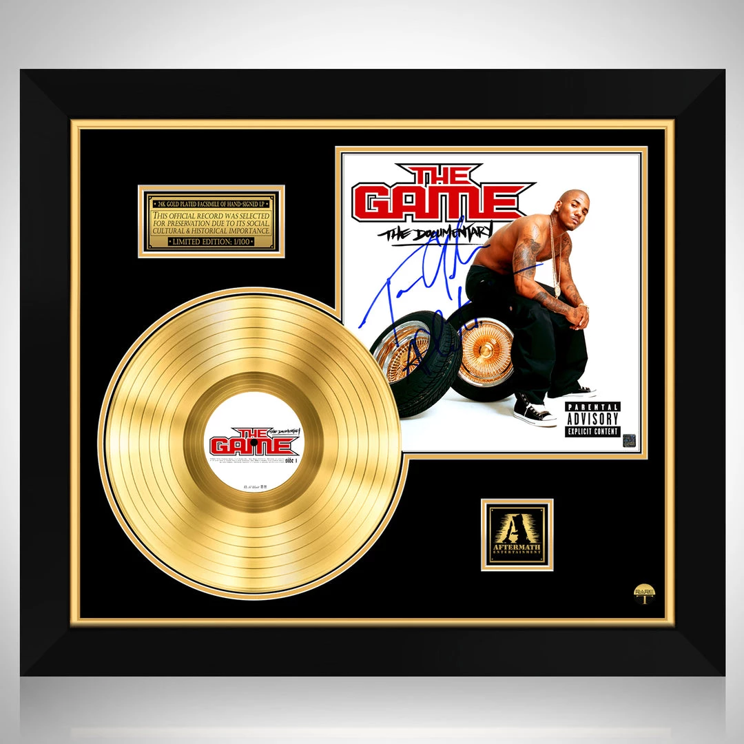 RARE-T The Game - The Documentary Gold LP Limited Signature Edition Studio Licensed Custom Frame 1 RARE-T The Game - The Documentary Gold LP Limited Signature Edition Studio Licensed Custom Frame