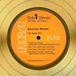 Rare-T The Guess Who - American Girl Gold LP Limited Signature Edition Studio Licensed Custom Frame Limited Edition Frames
