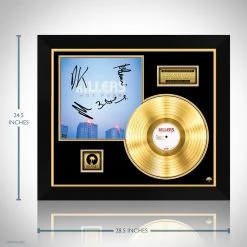 RARE-T Limited Edition Frames The Killers Hot Fuss Gold LP Limited Signature Edition Studio Licensed Custom Frame