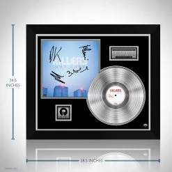 RARE-T The Killers - Hot Fuss Platinum LP Limited Signature Edition Studio Licensed Custom Frame