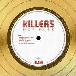 RARE-T Limited Edition Frames The Killers Hot Fuss Gold LP Limited Signature Edition Studio Licensed Custom Frame