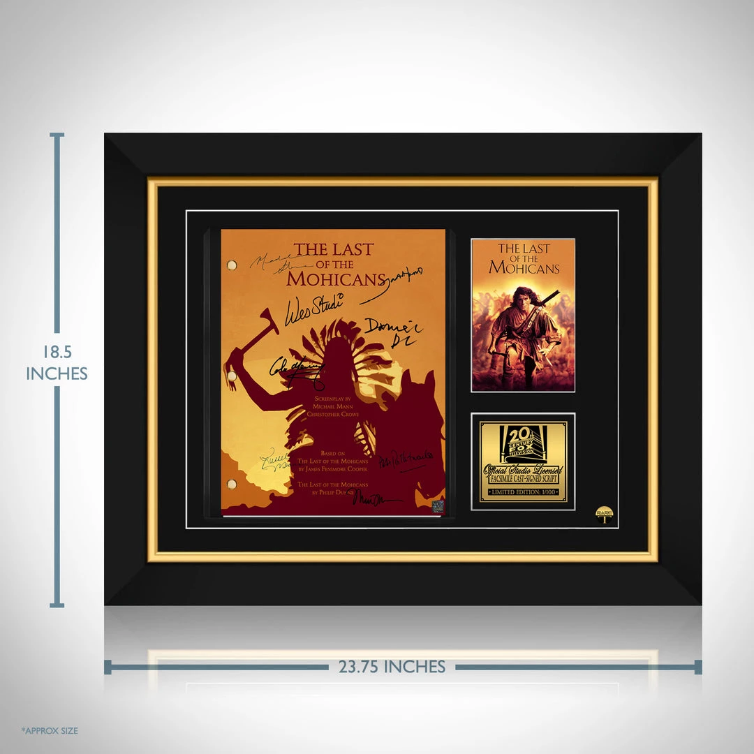 RARE-T The Last Mohicans (1992) Script Limited Signature Edition Studio Licensed Custom Frame 8 RARE-T The Last Mohicans (1992) Script Limited Signature Edition Studio Licensed Custom Frame