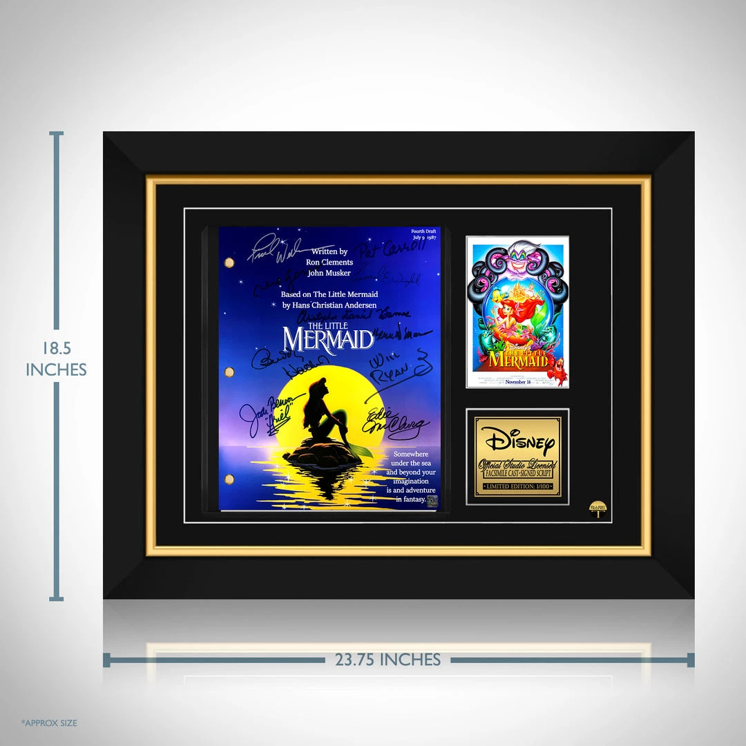 RARE-T The Little Mermaid Script Limited Signature Edition Studio Licensed Custom Frame 10 RARE-T The Little Mermaid Script Limited Signature Edition Studio Licensed Custom Frame