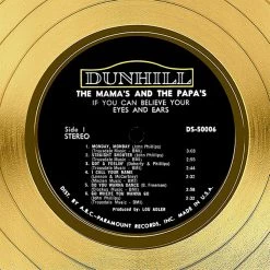 RARE-T The Mama's And The Papa's - If You Can Believe Your Eyes And Ears Gold LP Limited Signature Edition Studio Licensed Custom Frame