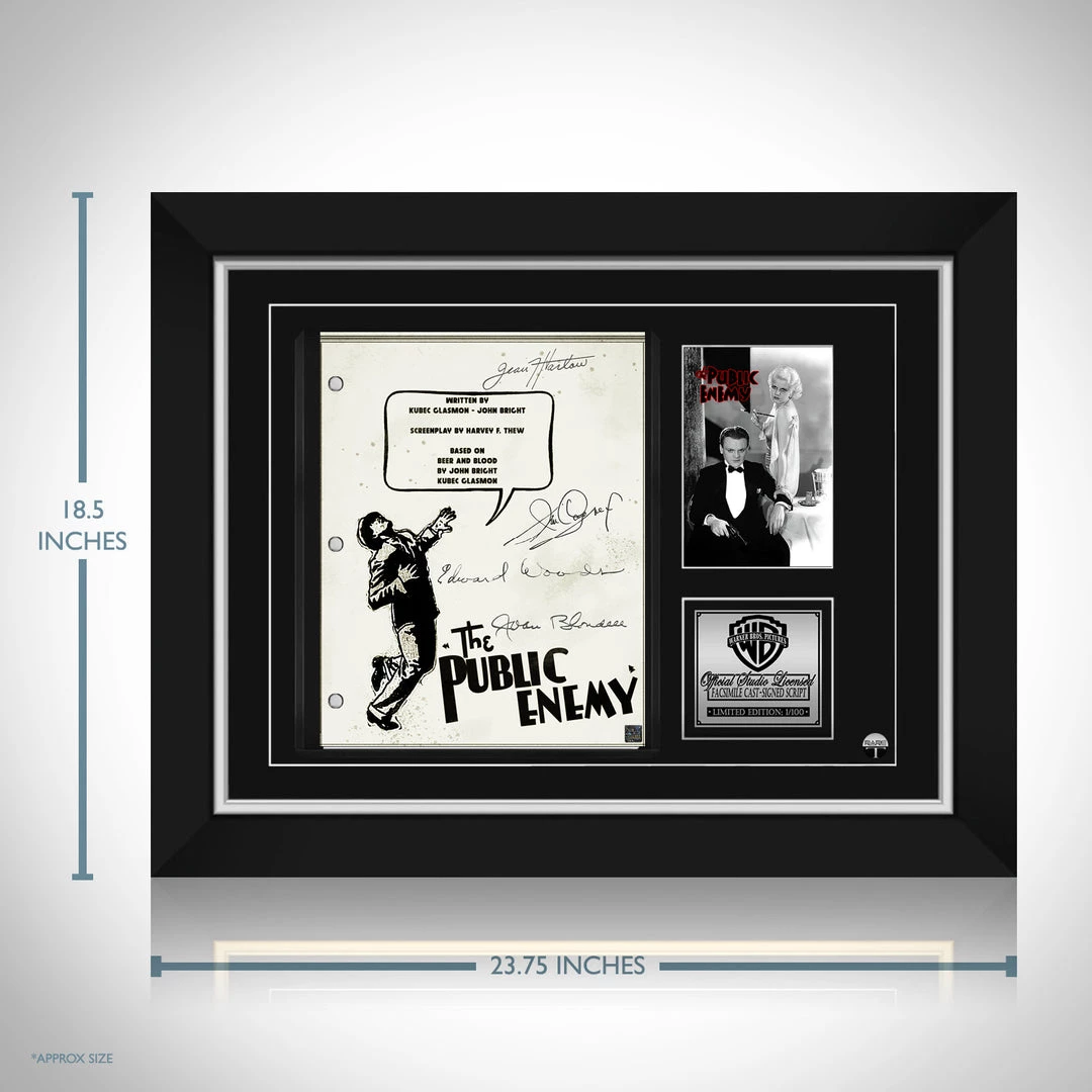 RARE-T The Public Enemy 1931 Transcript Limited Signature Edition Studio Licensed Custom Frame 2 RARE-T The Public Enemy 1931 Transcript Limited Signature Edition Studio Licensed Custom Frame