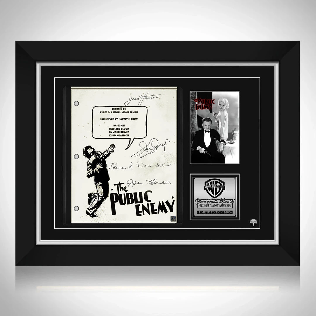RARE-T The Public Enemy 1931 Transcript Limited Signature Edition Studio Licensed Custom Frame 1 RARE-T The Public Enemy 1931 Transcript Limited Signature Edition Studio Licensed Custom Frame