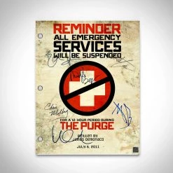RARE-T The Purge Script Limited Signature Edition Studio Licensed Custom Frame Limited Edition Frames