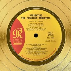 RARE-T The Ronettes - Presenting The Fabulous Ronettes Featuring Veronica Gold LP Limited Signature Edition Studio Licensed Custom Frame Limited Edition Frames