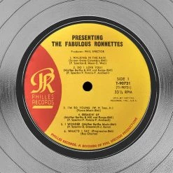 RARE-T Limited Edition Frames The Ronettes - Presenting The Fabulous Ronettes Featuring Veronica Platinum LP Limited Signature Edition Studio Licensed Custom Frame