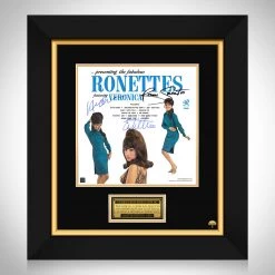 RARE-T The Ronettes - Presenting The Fabulous Ronettes Featuring Veronica LP Cover Limited Signature Edition Studio Licensed Custom Frame
