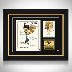 RARE-T The Sting 1973 Script Limited Signature Edition Studio Licensed Custom Frame