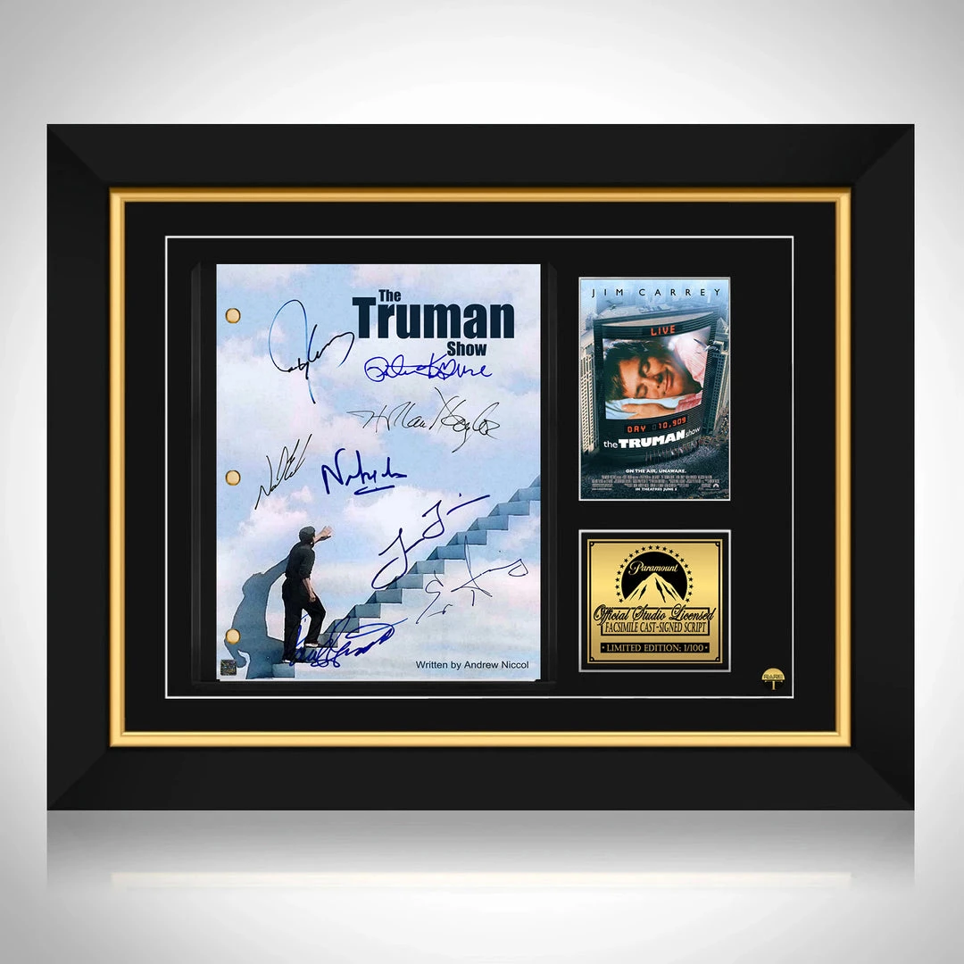 RARE-T The Truman Show Script Limited Signature Edition Studio Licensed Custom Frame 1 RARE-T The Truman Show Script Limited Signature Edition Studio Licensed Custom Frame
