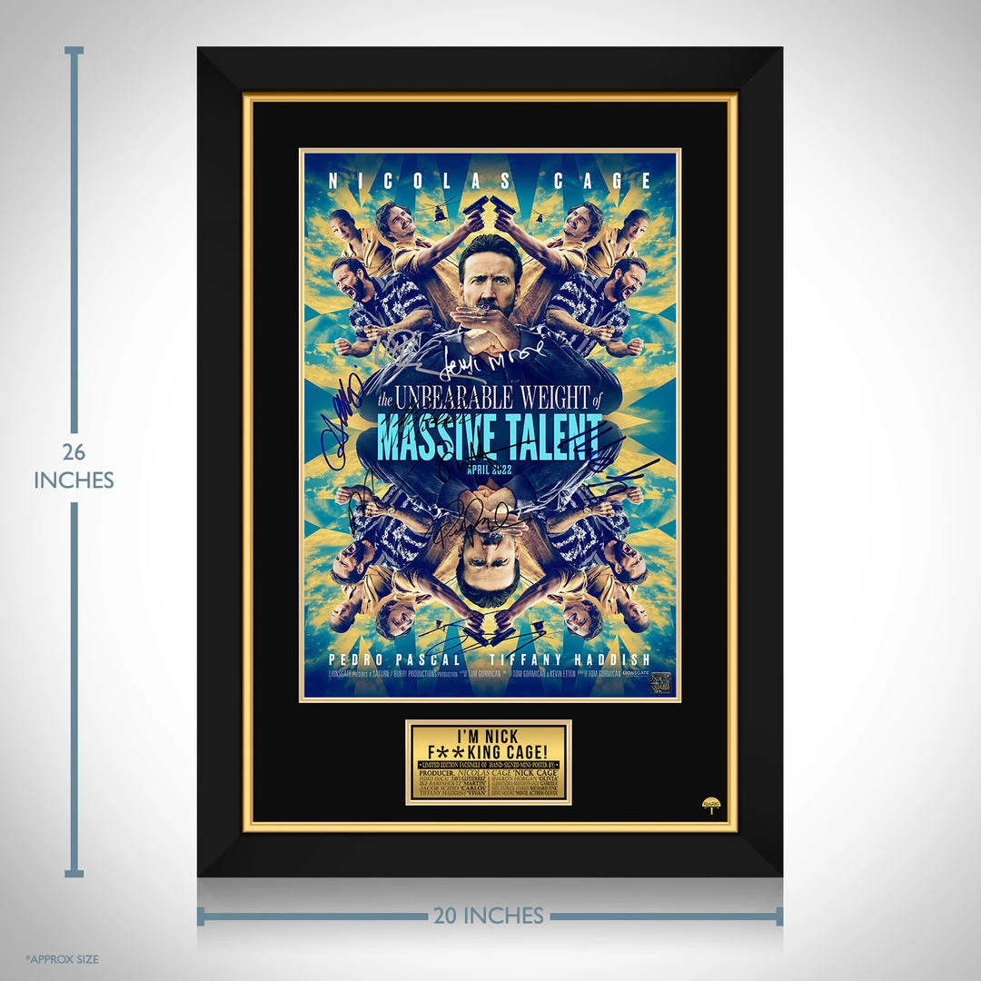 RARE-T Limited Edition Frames The Unbearable Weight Of Massive Talent Mini Poster Limited Signature Edition Studio Licensed Custom Frame 3 RARE-T Limited Edition Frames The Unbearable Weight Of Massive Talent Mini Poster Limited Signature Edition Studio Licensed Custom Frame